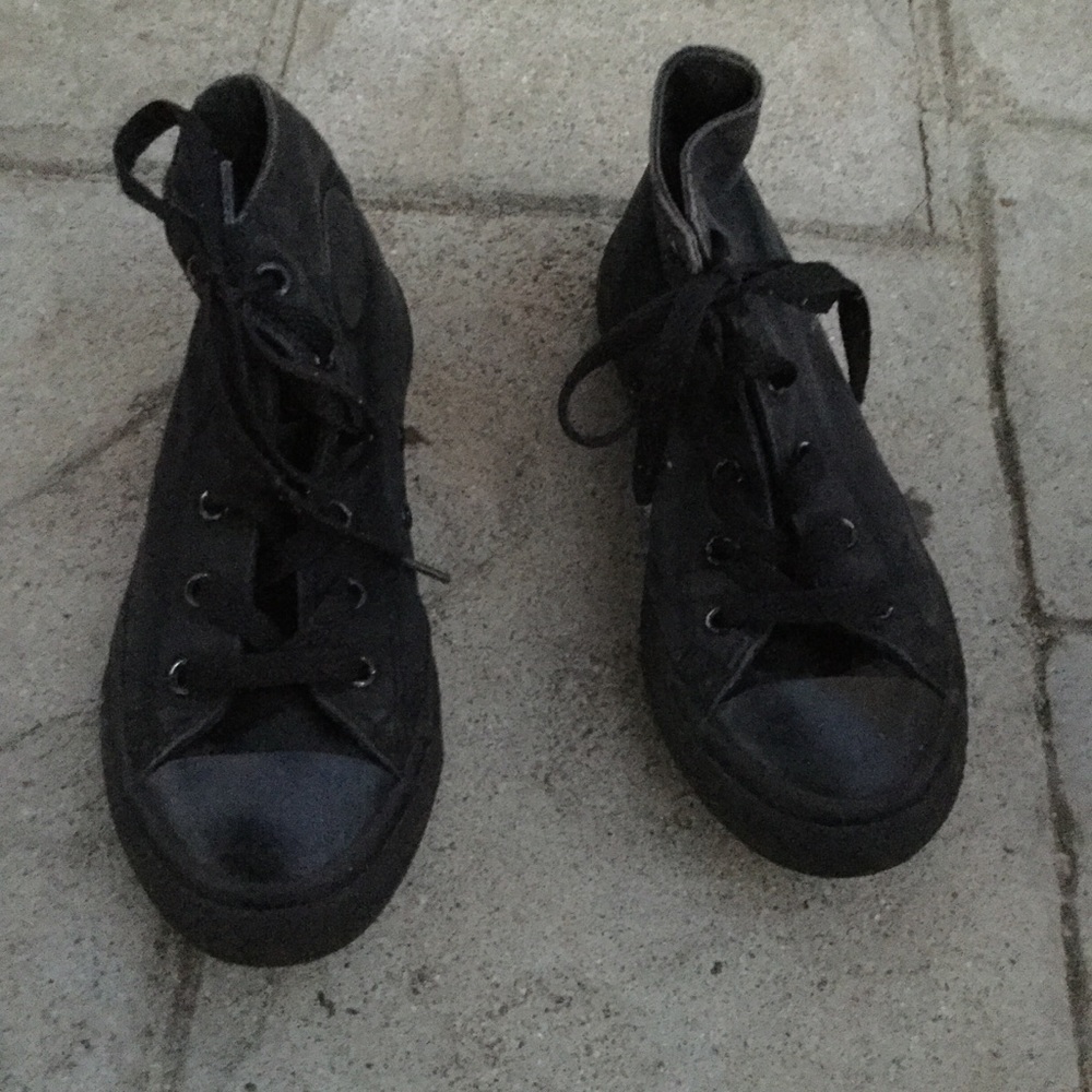 Converse black sneakers size 1
